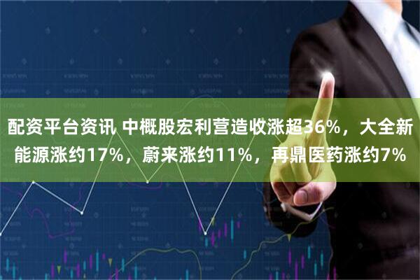 配资平台资讯 中概股宏利营造收涨超36%，大全新能源涨约17%，蔚来涨约11%，再鼎医药涨约7%